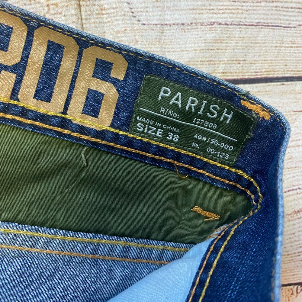 Parish Distressed Men’s Denim Jeans Baggy Size 38 NWOT - Picture 6 of 9